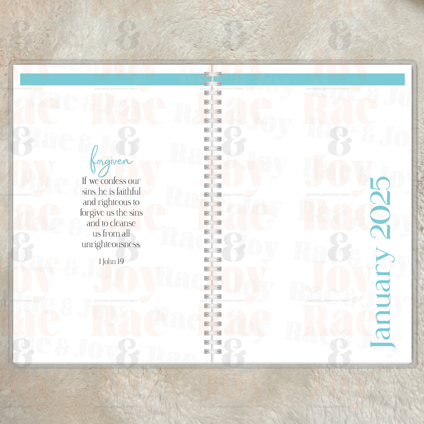 2025 Weekly ’I Am’ Planner With Affirmations & Scripture – Teal Olive Or Rose Journals/Planners