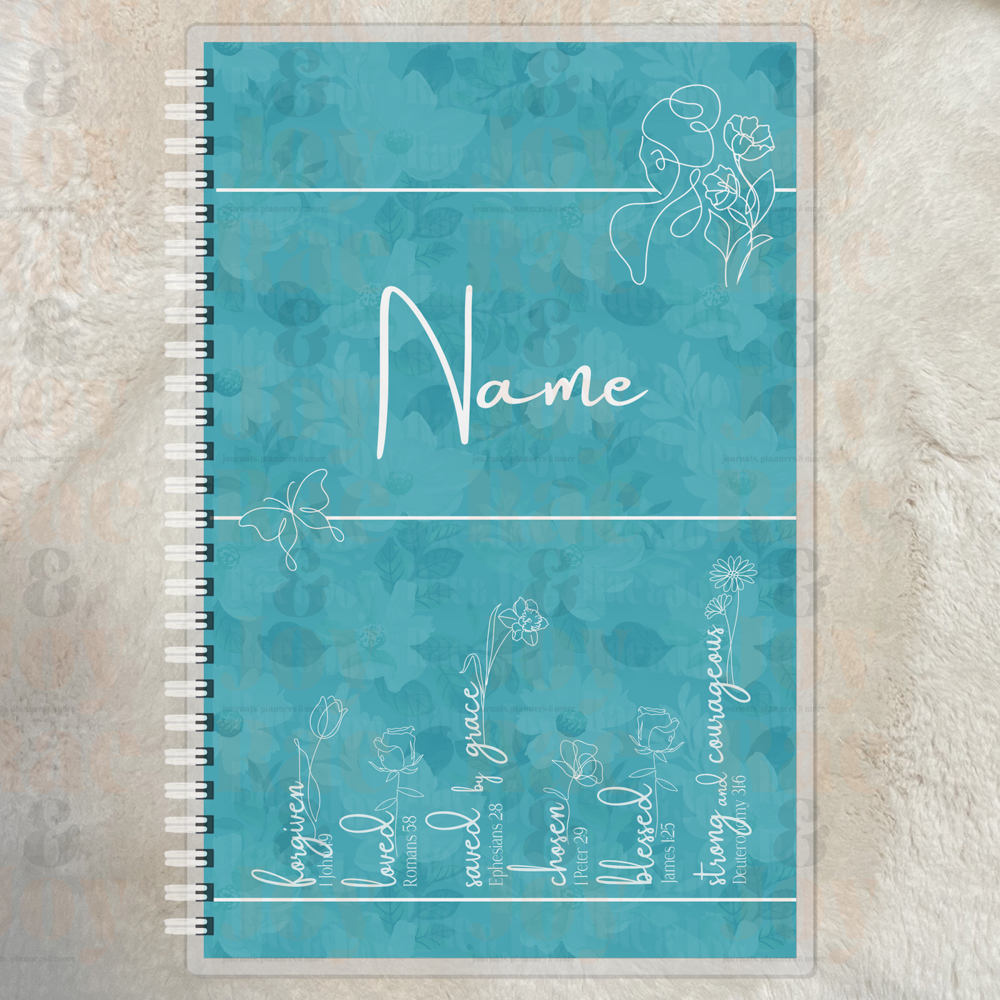 2025 Weekly ’I Am’ Planner With Affirmations & Scripture – Teal Olive Or Rose Journals/Planners