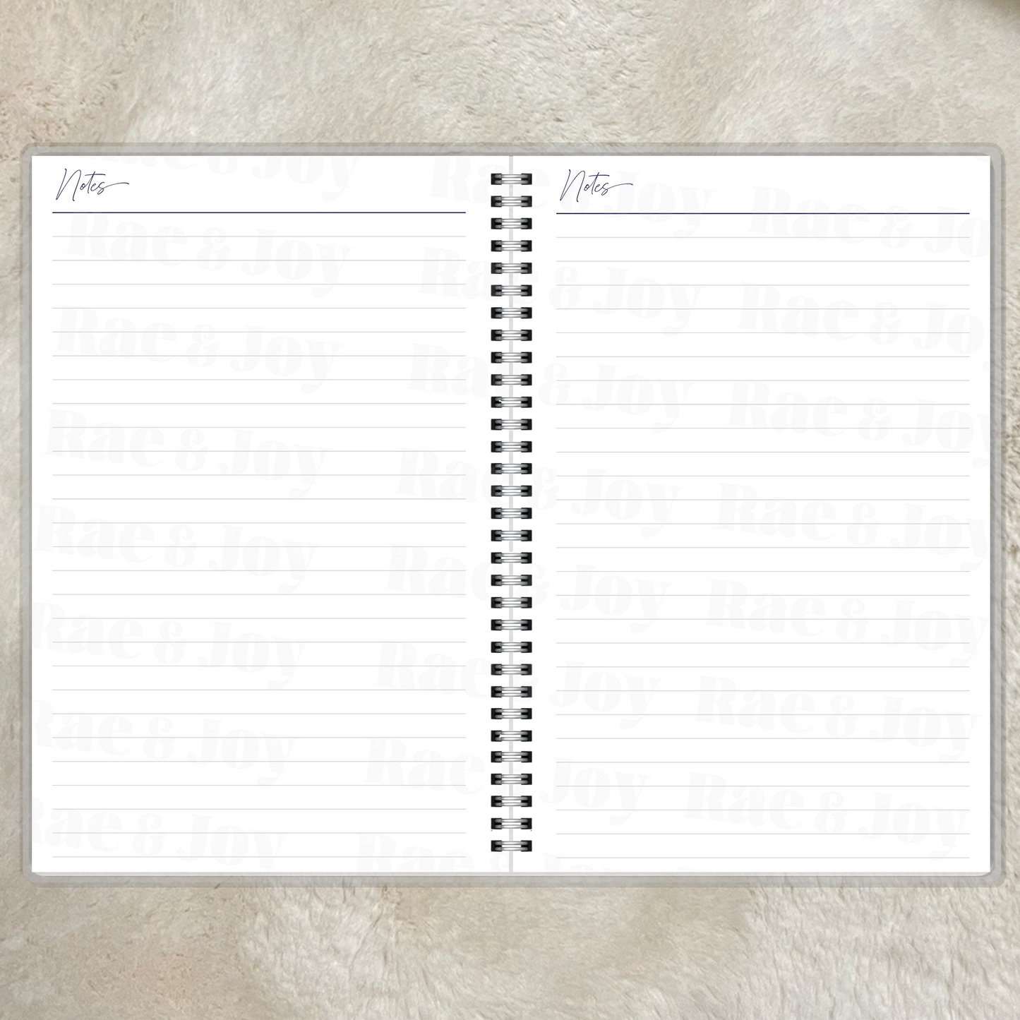 Fearfully and Wonderfully Made Lined Journal & 2025 Monthly Planner - Purple Floral Design