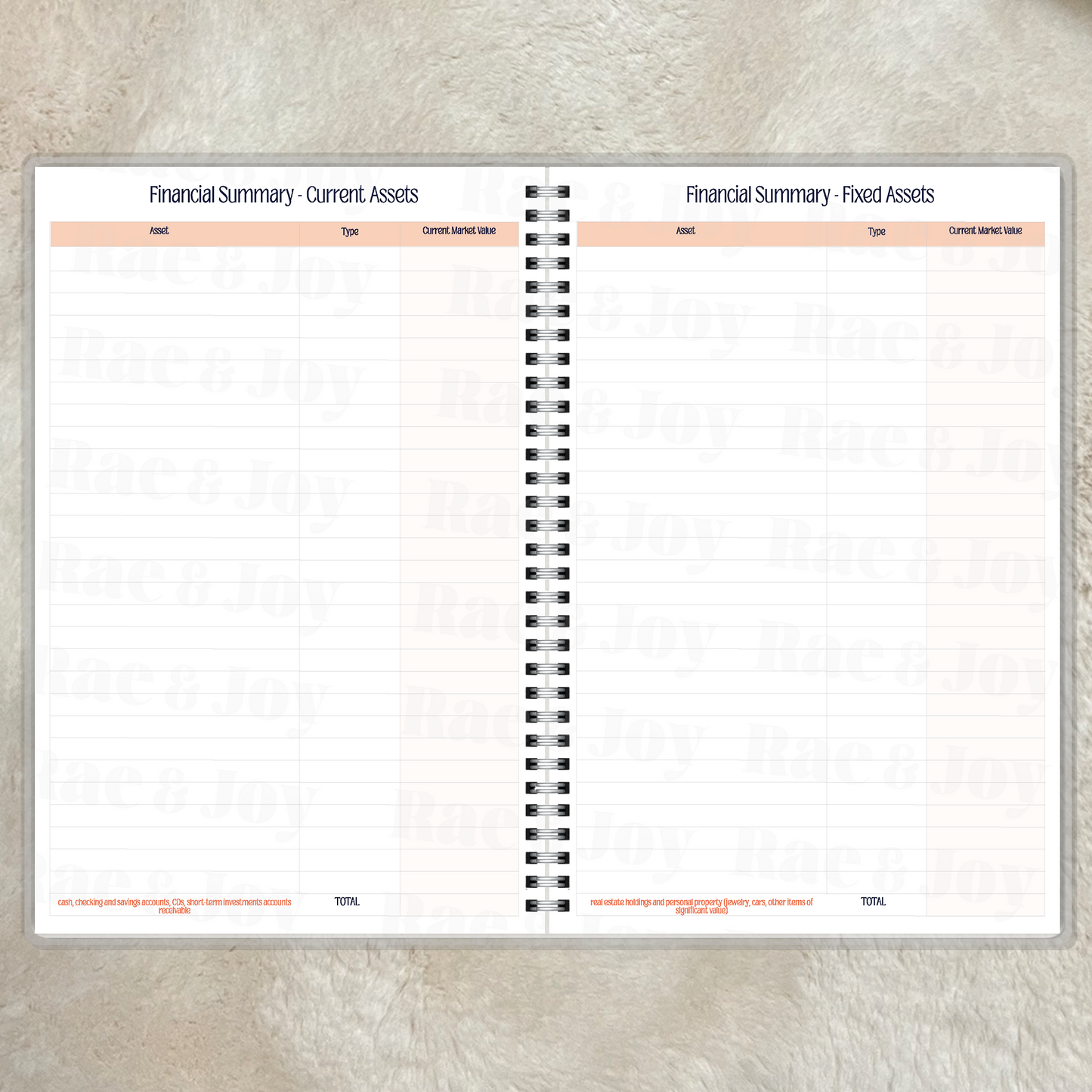 Blessed & Budgeted Financial Planner | 8.5x11 Budget & Spending Tracker
