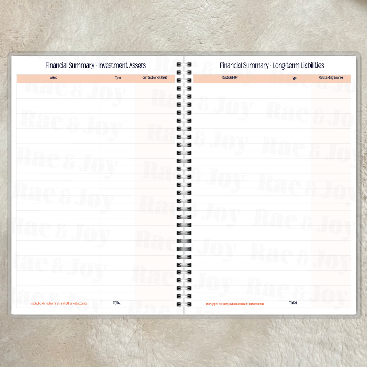 Blessed & Budgeted Financial Planner | 8.5x11 Budget & Spending Tracker