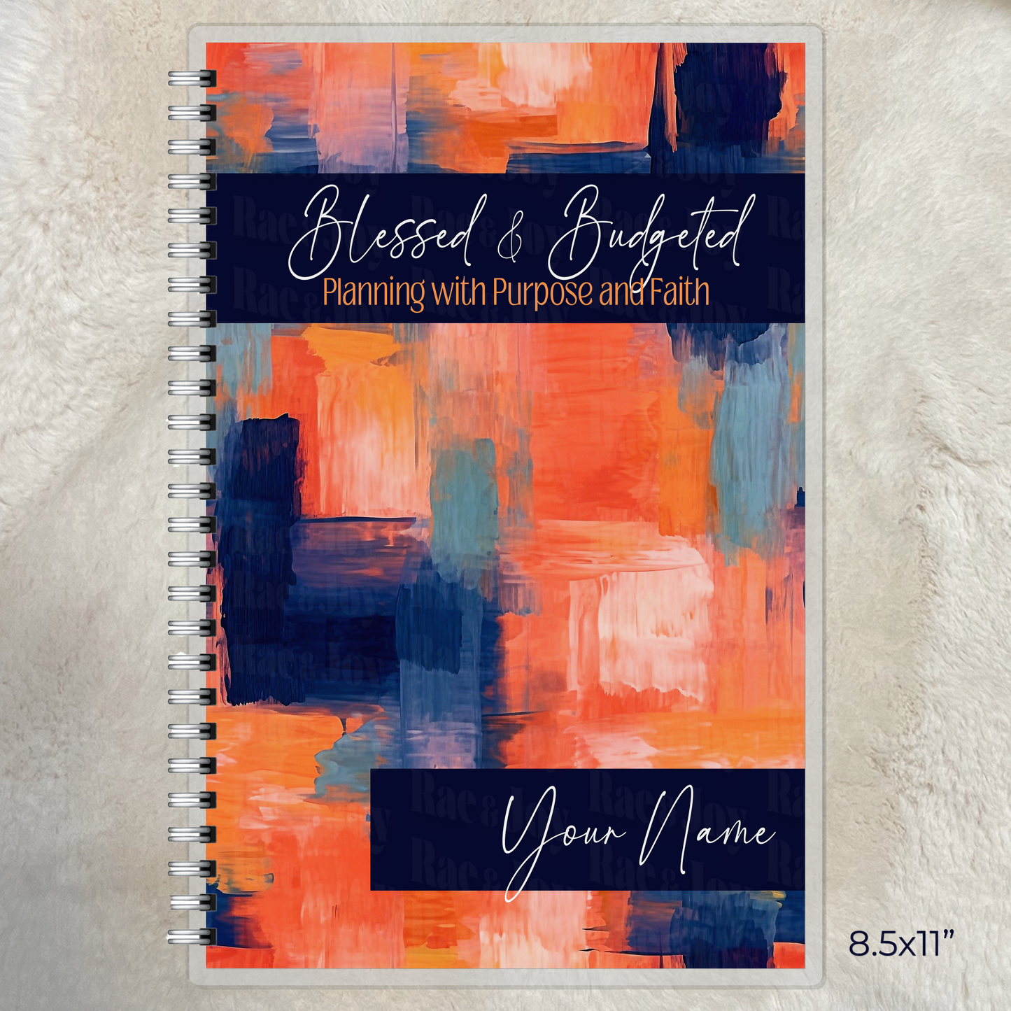 Blessed & Budgeted Financial Planner | 8.5x11 Budget & Spending Tracker