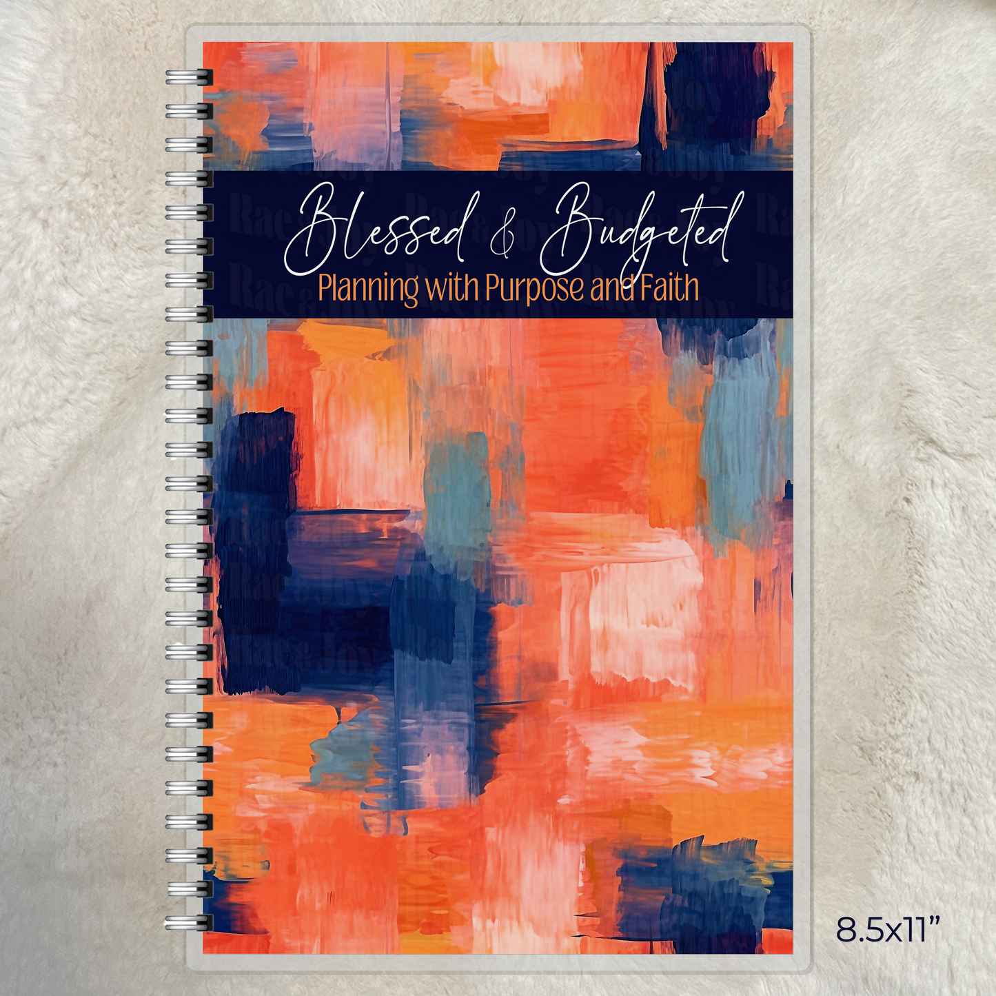 Blessed & Budgeted Financial Planner | 8.5x11 Budget & Spending Tracker