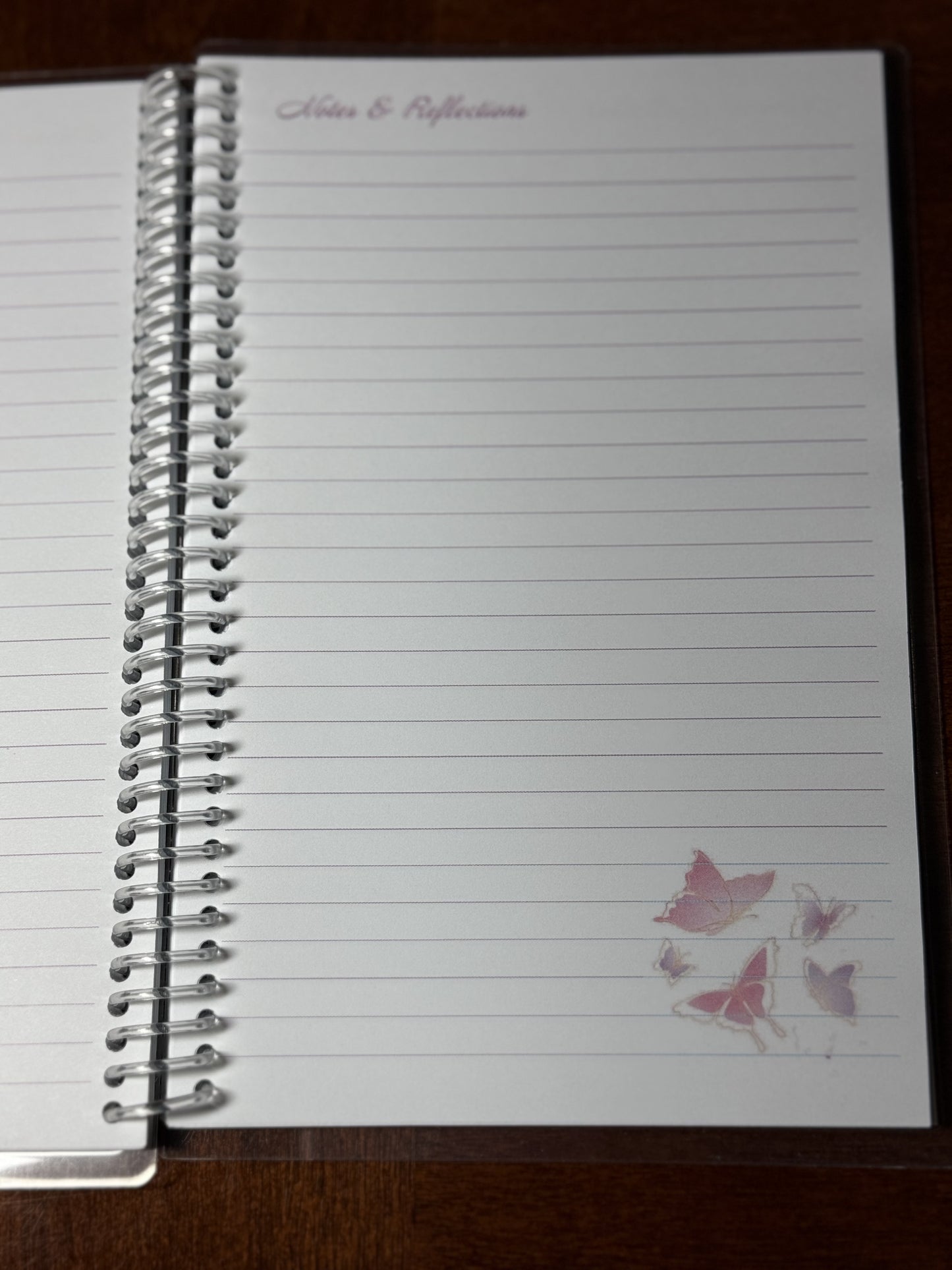 SALE - Moments with God Journal Pink and Purple Floral Butterflies 5.5x8.5”