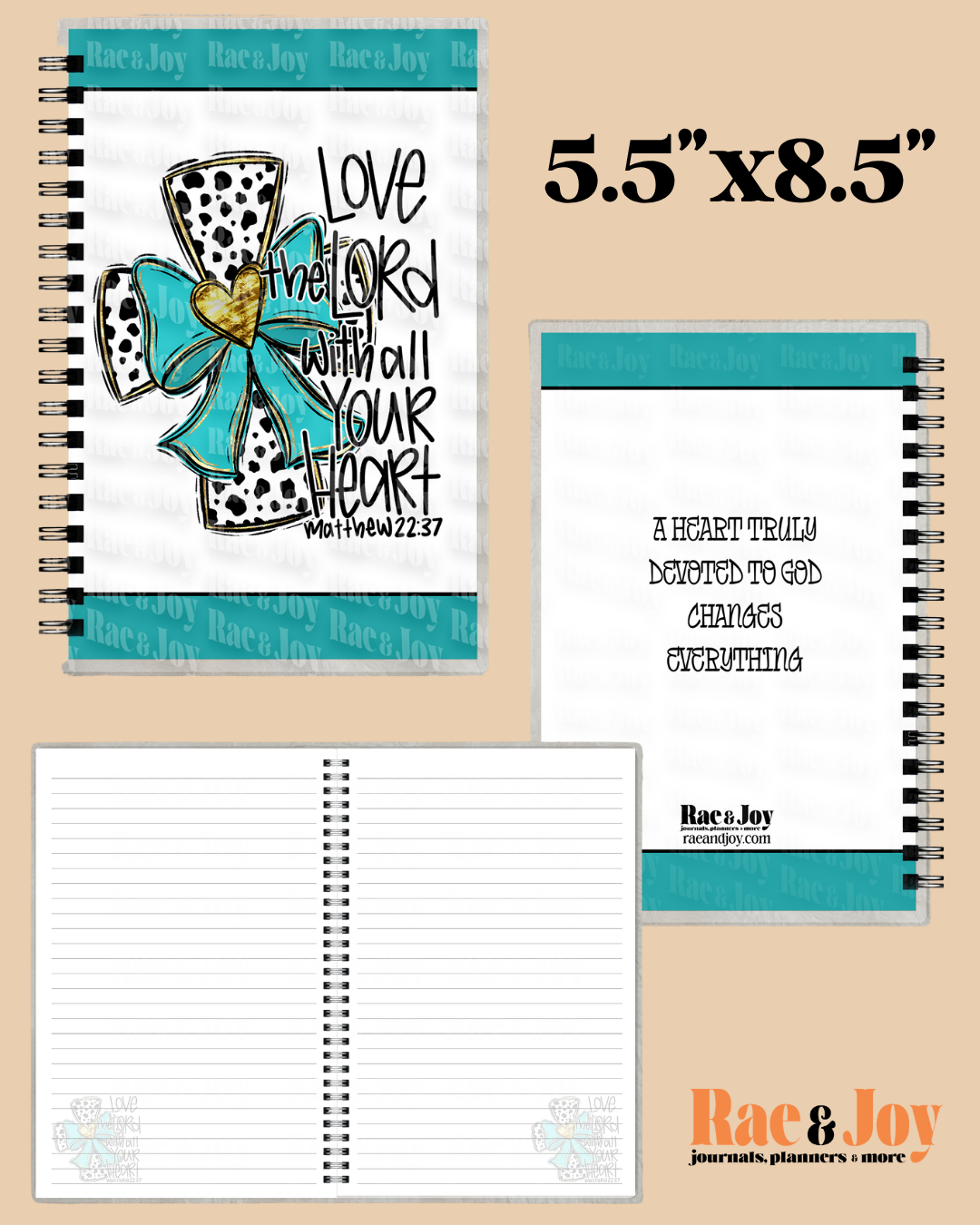 Love the Lord with All Your Heart Christian Journal | Available in 4x6 and 5.5x8.5