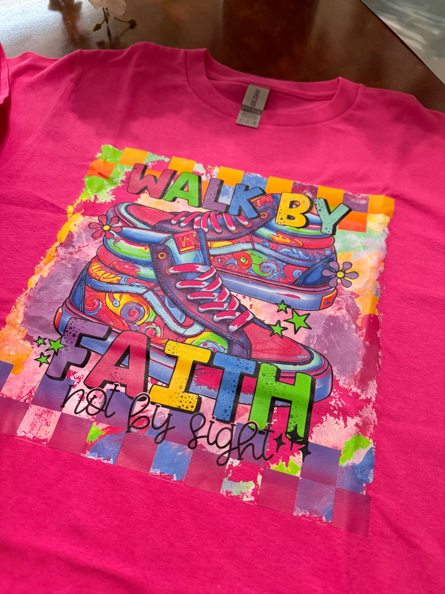 Walk by Faith - Youth T-shirt Pink - SALE