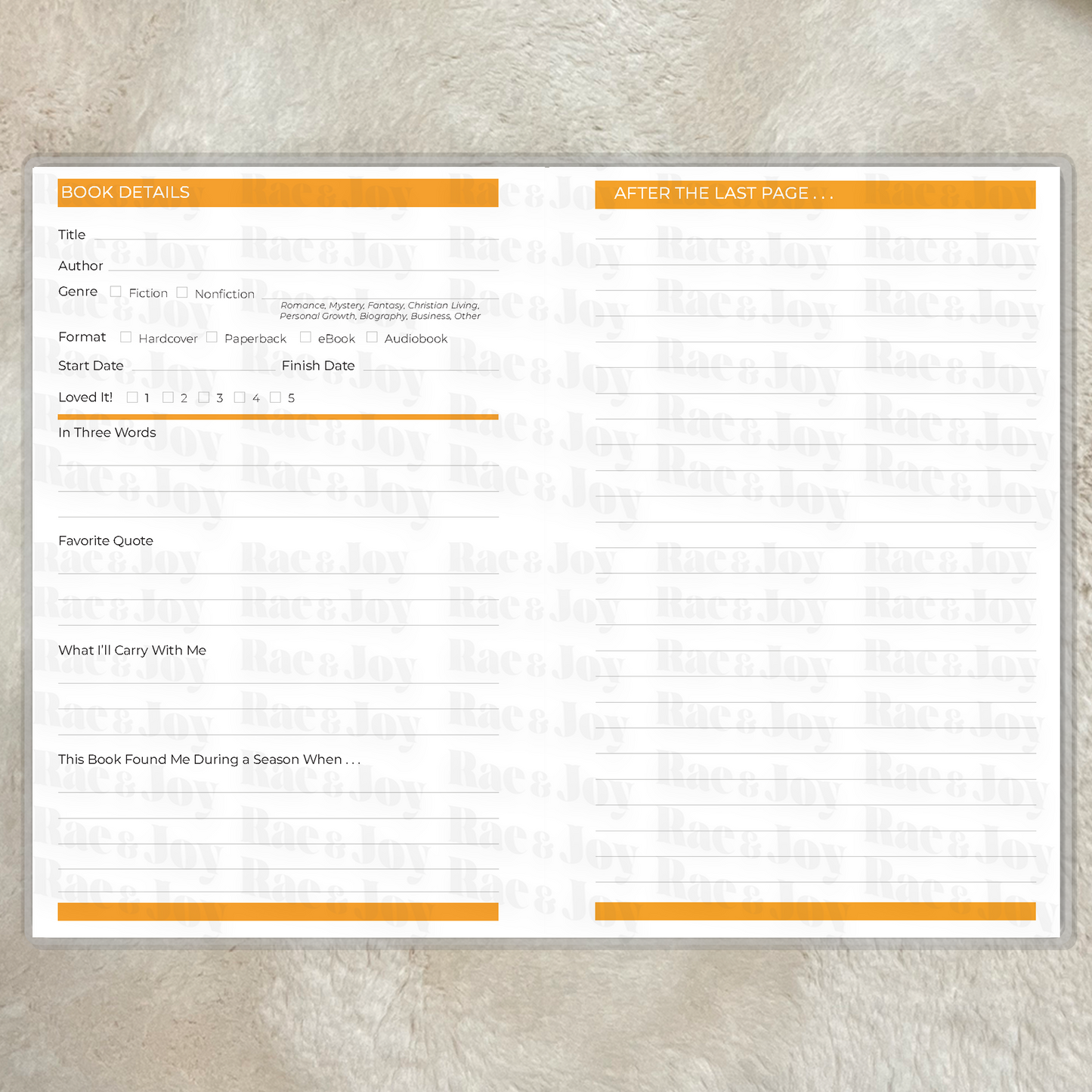 Personalized Reading Journal | Book Journal for Women | Reading Log & Book Tracker