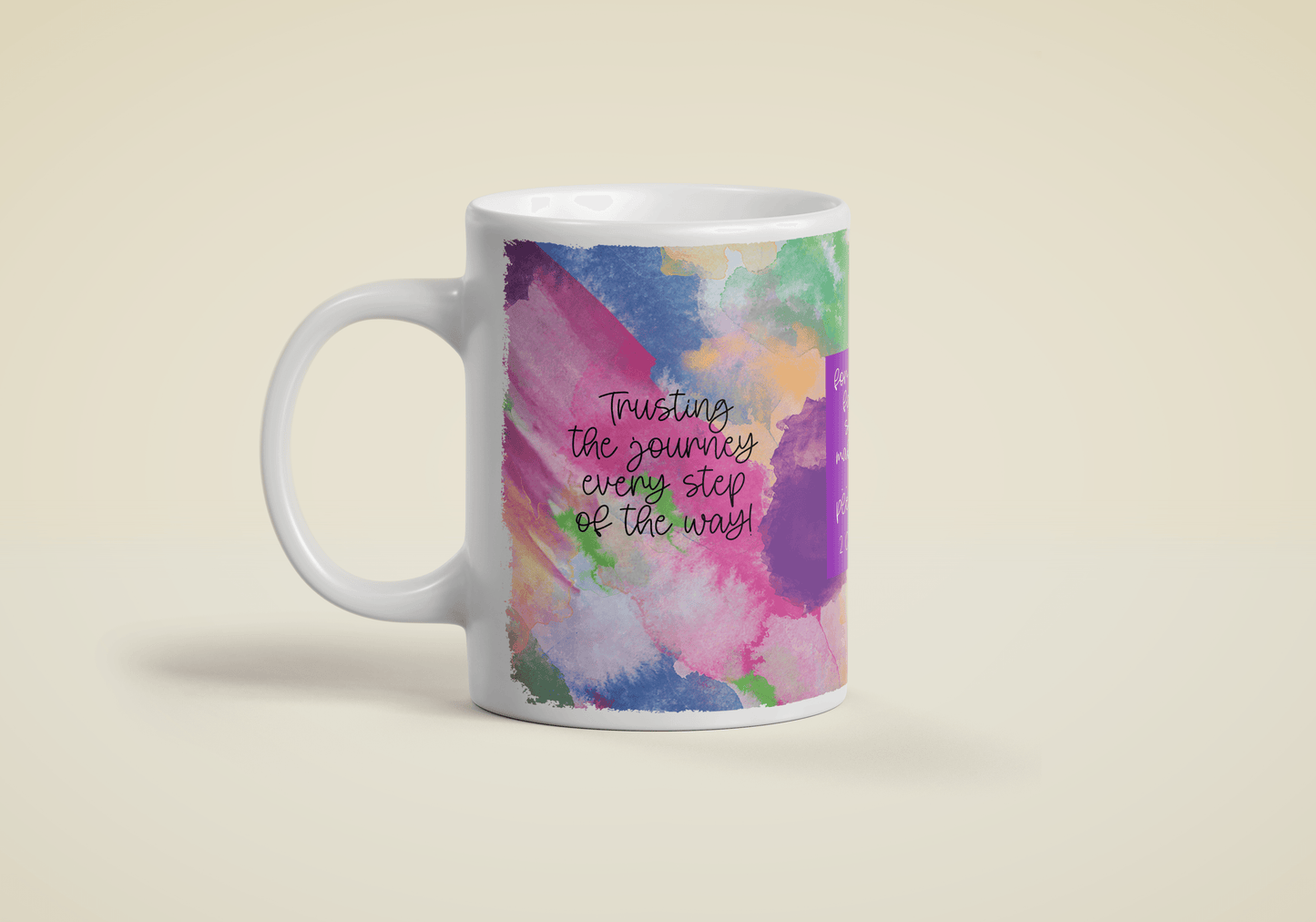 Personalized 'Walk by Faith, Not by Sight' Mug - 15 oz Ceramic, Custom Name - Rae & Joy Journals, Planners & More