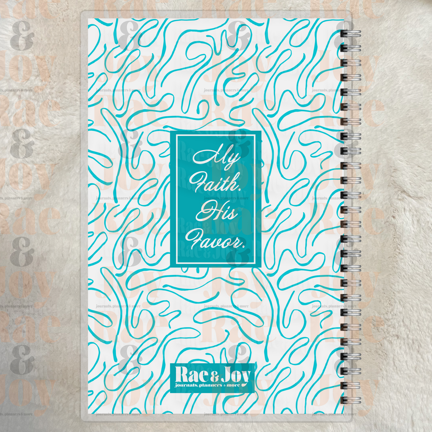 Faith and Favor Lined or Prayer Journal – Personalized Laminated Cover Journals/Planners