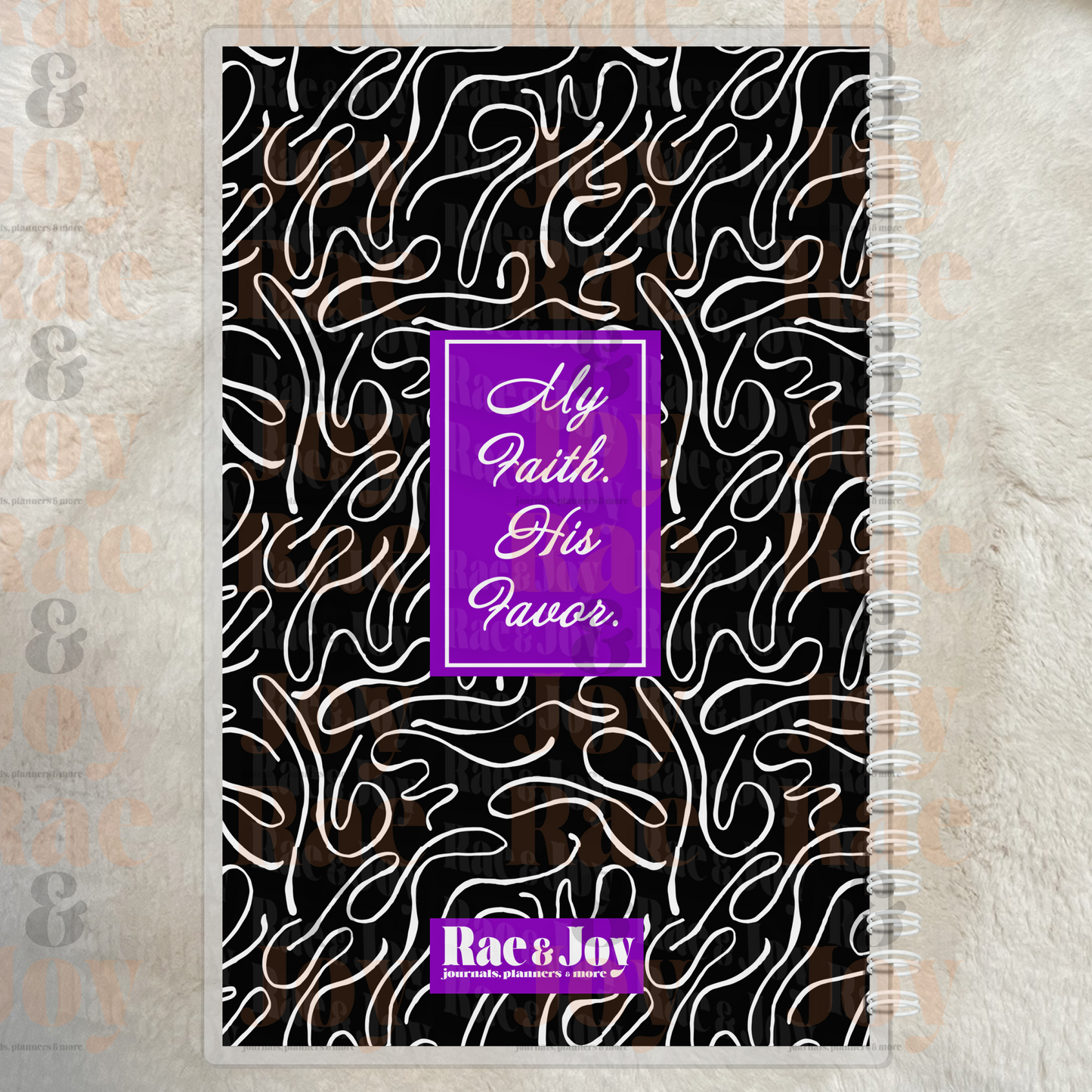 Faith and Favor Lined or Prayer Journal – Personalized Laminated Cover Journals/Planners