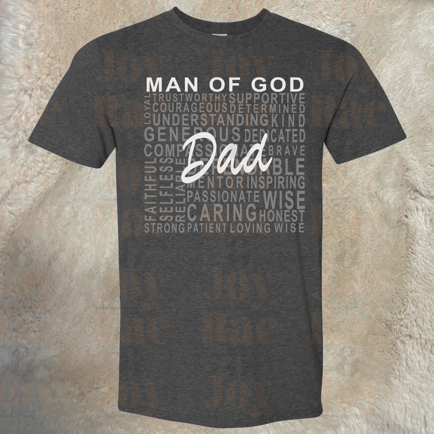 Personalized ’Man of God’ Affirmation T-Shirt – Gildan Softstyle (Heather Gray) T-Shirts