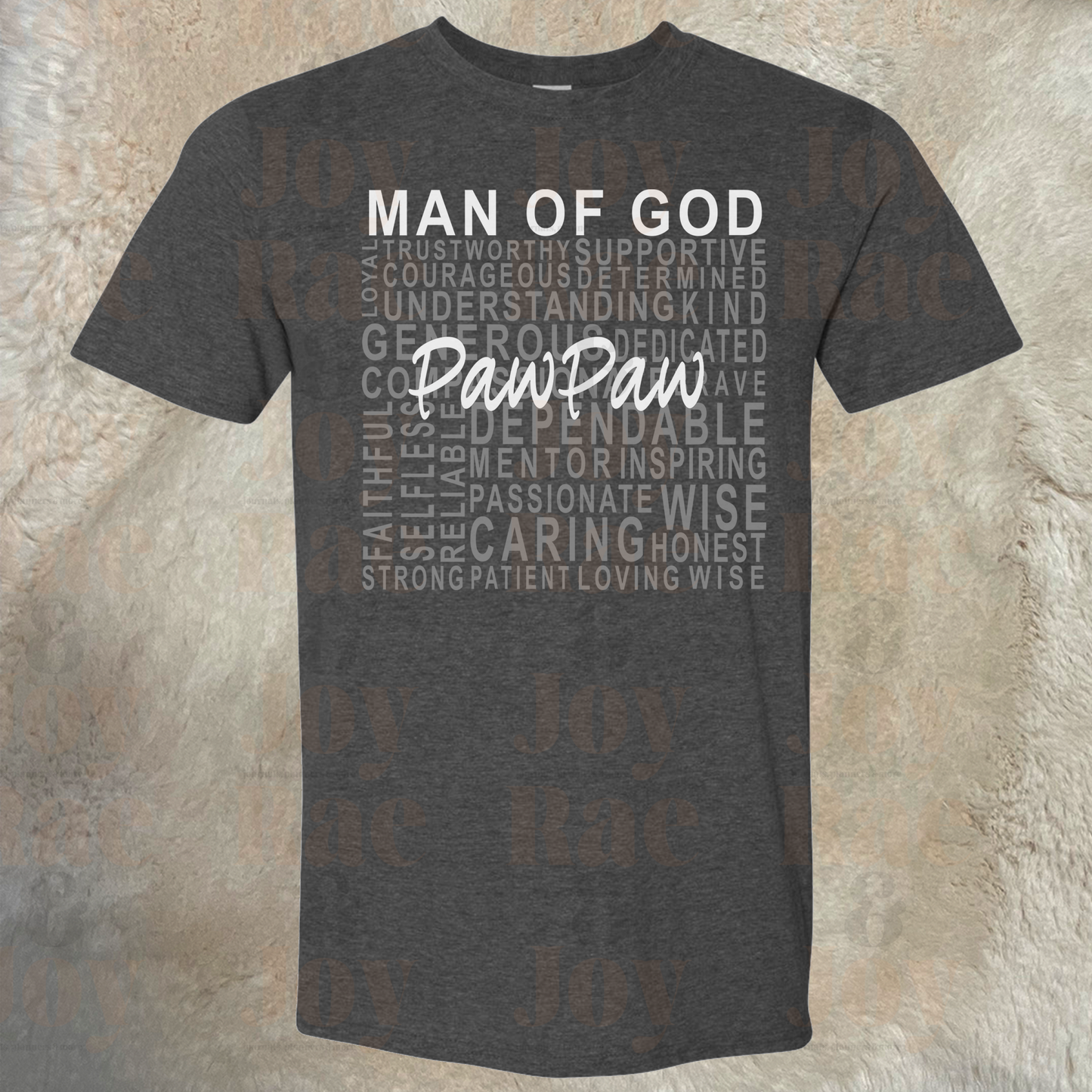 Personalized ’Man of God’ Affirmation T-Shirt – Gildan Softstyle (Heather Gray) T-Shirts