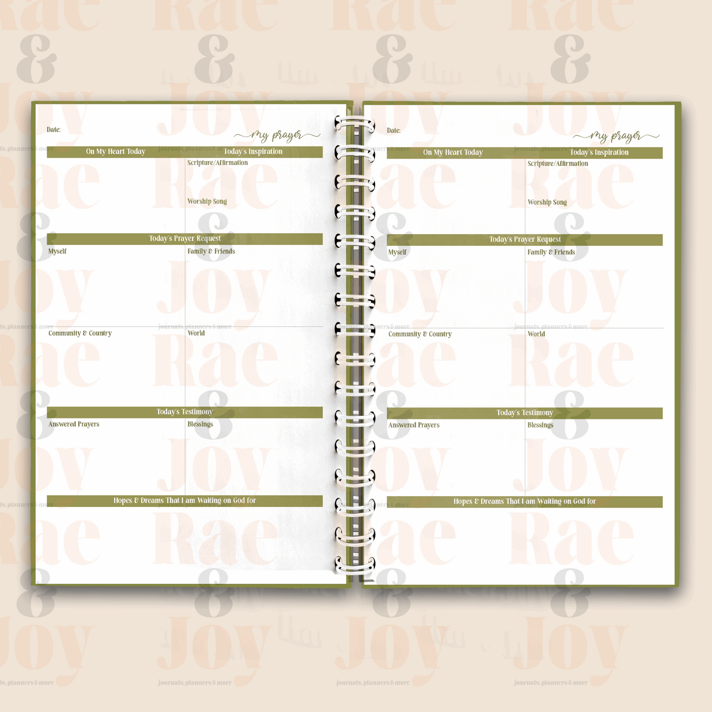 Lord’s Prayer Floral Christian Hardcover Daily Prayer or Lined Journal for Women