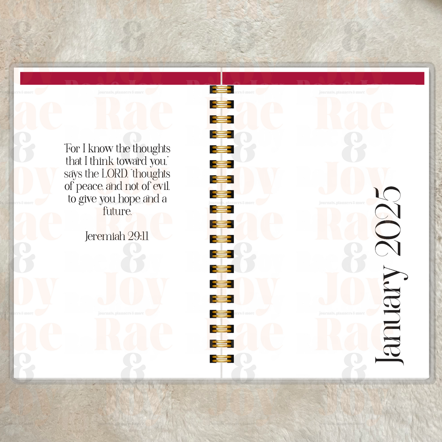 Walking in Favor: Personalized 12-Month Christian Planner – Custom Start Date & Cover Name 130 Pages 5 Color Options