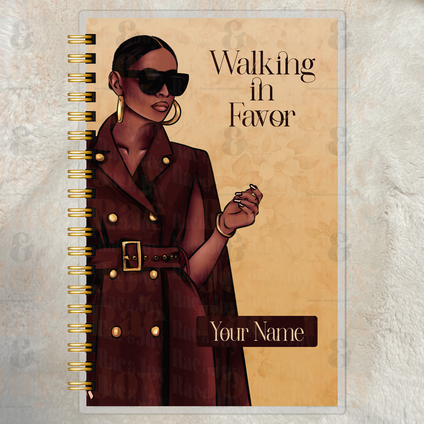 Walking in Favor: Personalized 12-Month Christian Planner – Custom Start Date & Cover Name 130 Pages 5 Color Options