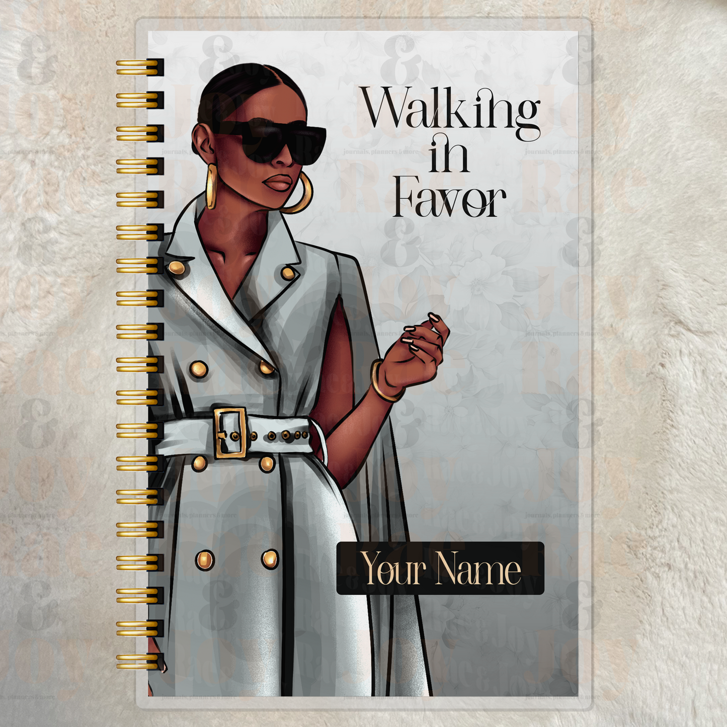 Walking in Favor: Personalized 12-Month Christian Planner – Custom Start Date & Cover Name 130 Pages 5 Color Options