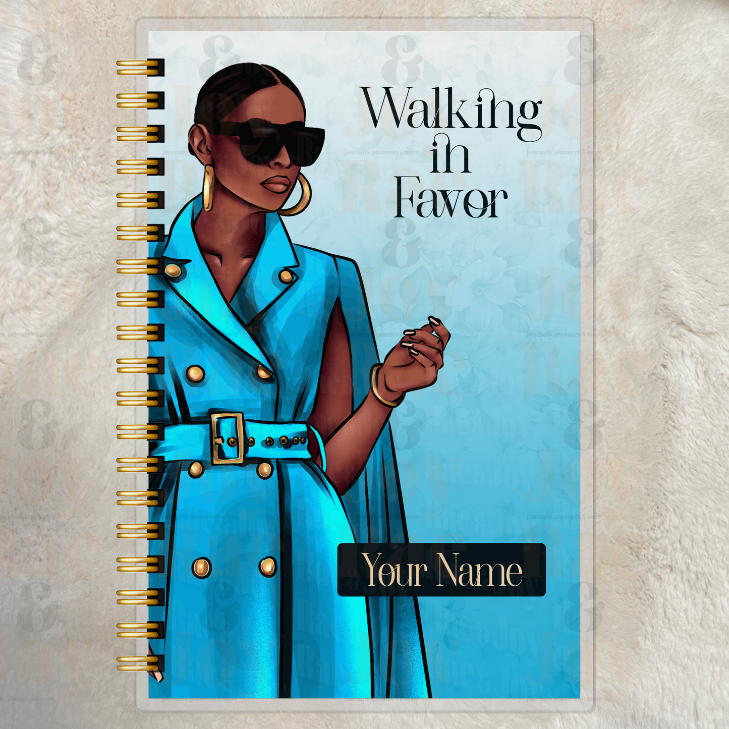 Walking in Favor: Personalized 12-Month Christian Planner – Custom Start Date & Cover Name 130 Pages 5 Color Options