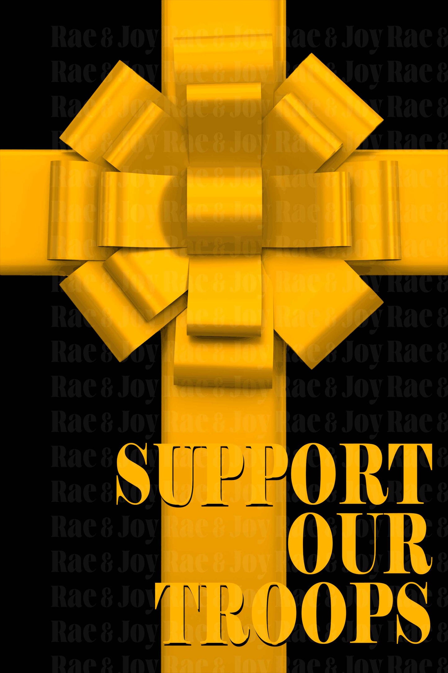 Personalized Yellow Ribbon Deployment Flag/Small Support Our Troops / Small/12X18 Military