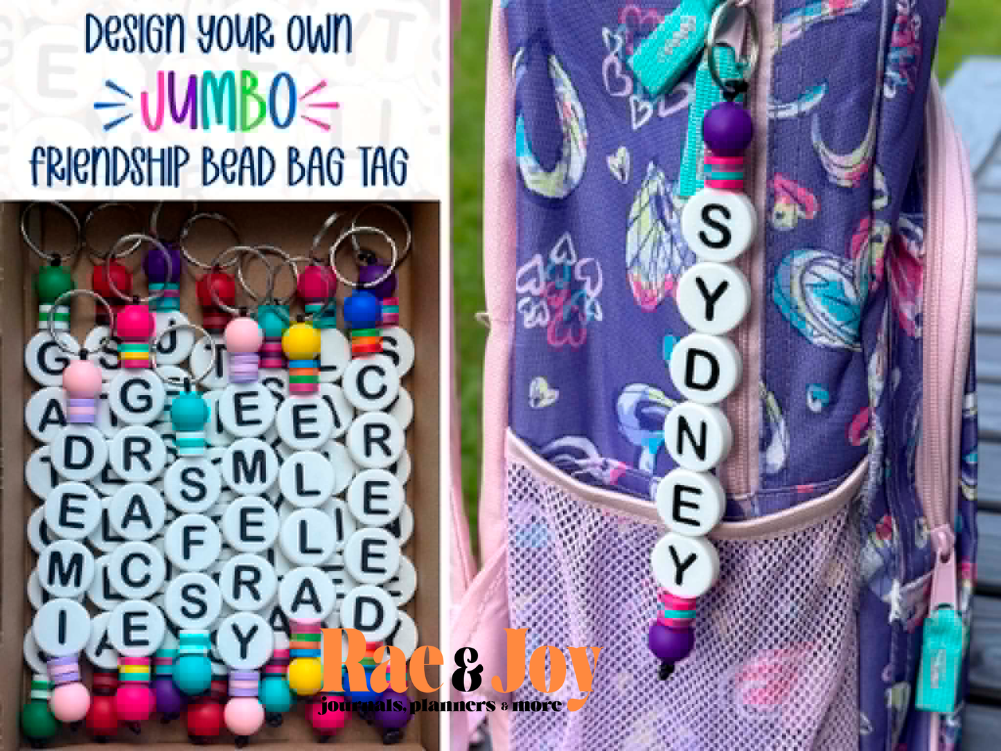 Rae & Joy Selects | Jumbo Beaded Friendship Bag Tag