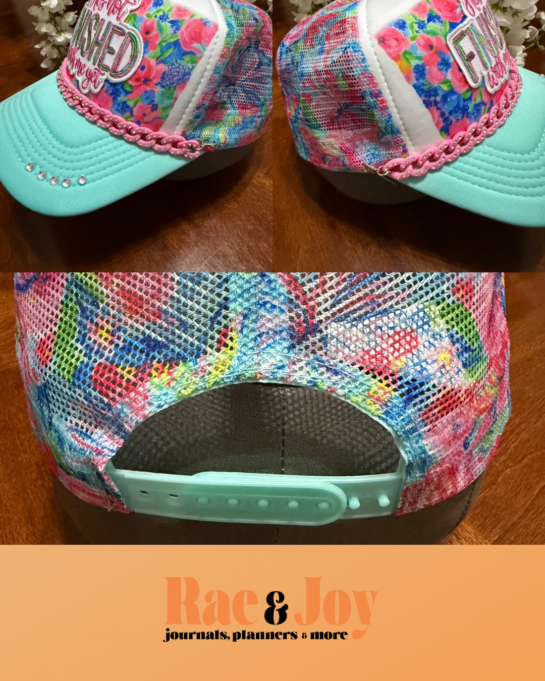 He's Not Finished With Me Yet Christian Trucker Cap | Faith-Inspired Encouragement Hat for Women
