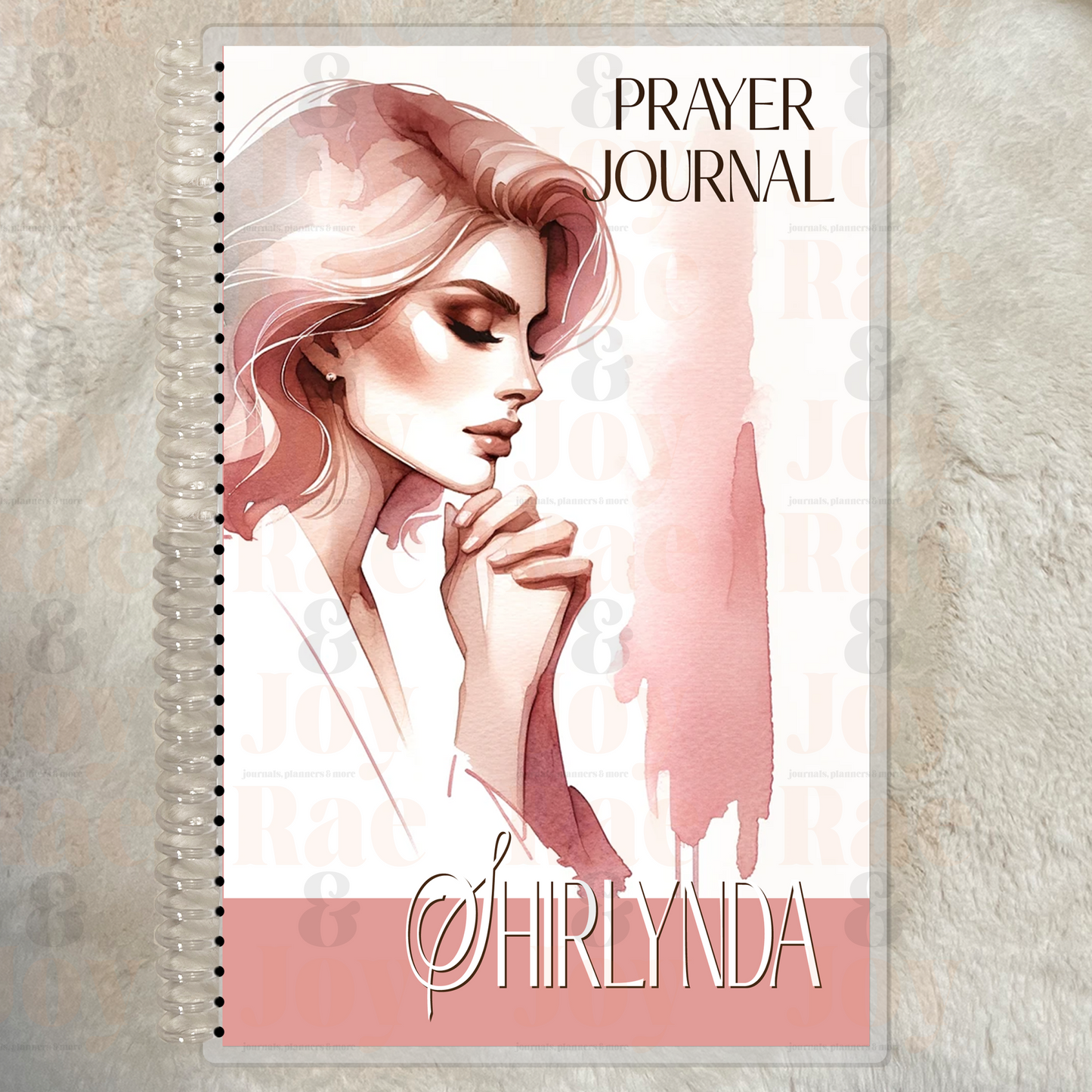 90 - Day Personalized Prayer Journal With Watercolor Cover - Four Styles Laminated Daily Prompts