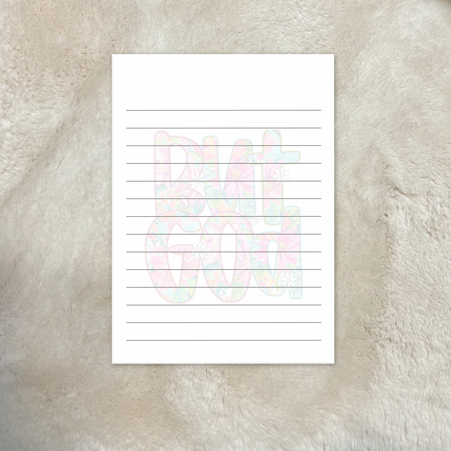 But God Floral Notepad 4.25x5.5