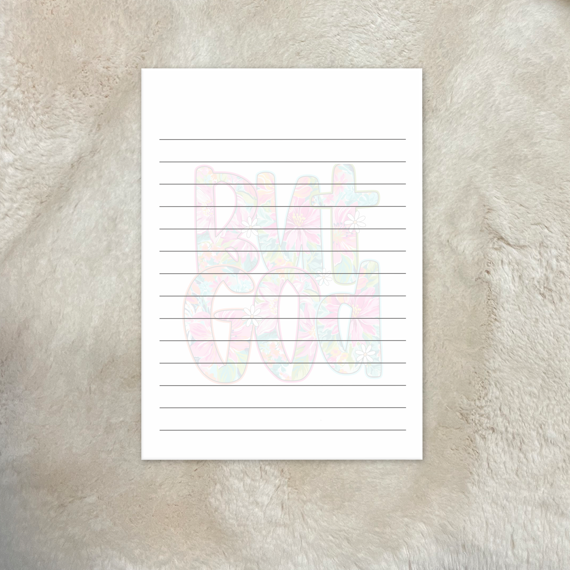 But God Floral Notepad 4.25x5.5