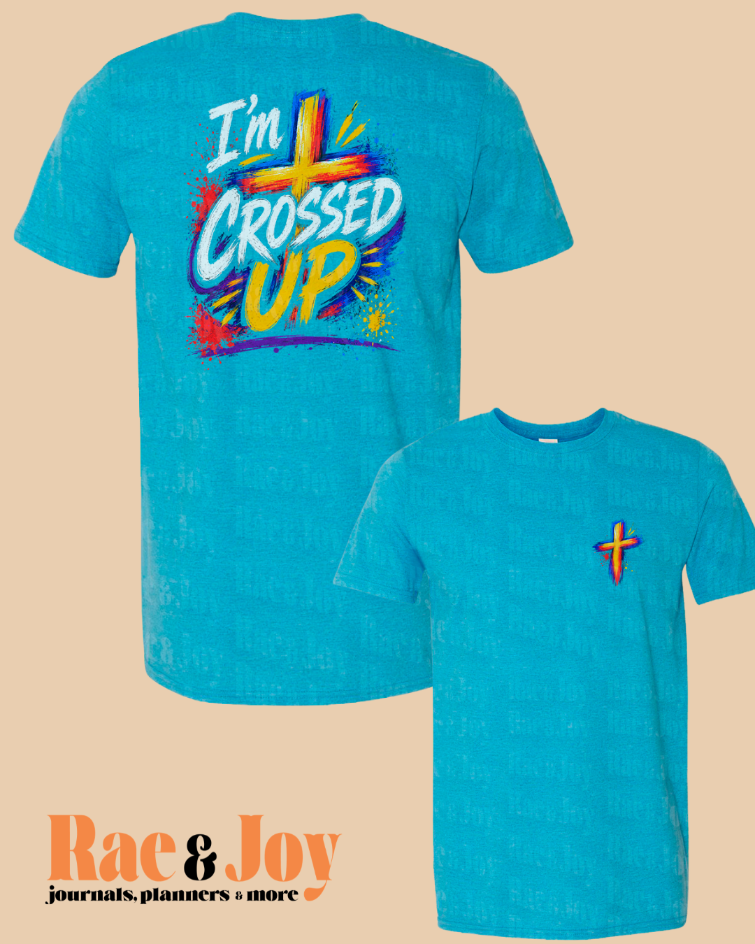 I’m Crossed Up T-Shirt Heather Sapphire