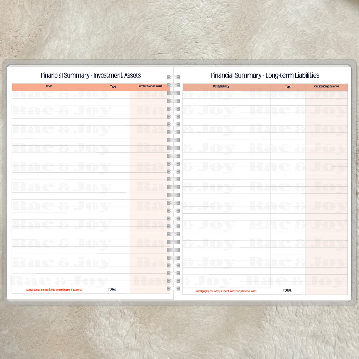 Blessed & Budgeted Financial Planner | 8.5x11 Budget & Spending Tracker
