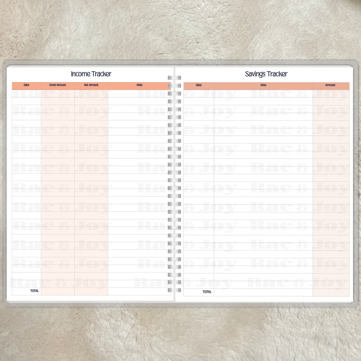 Blessed & Budgeted Financial Planner | 8.5x11 Budget & Spending Tracker