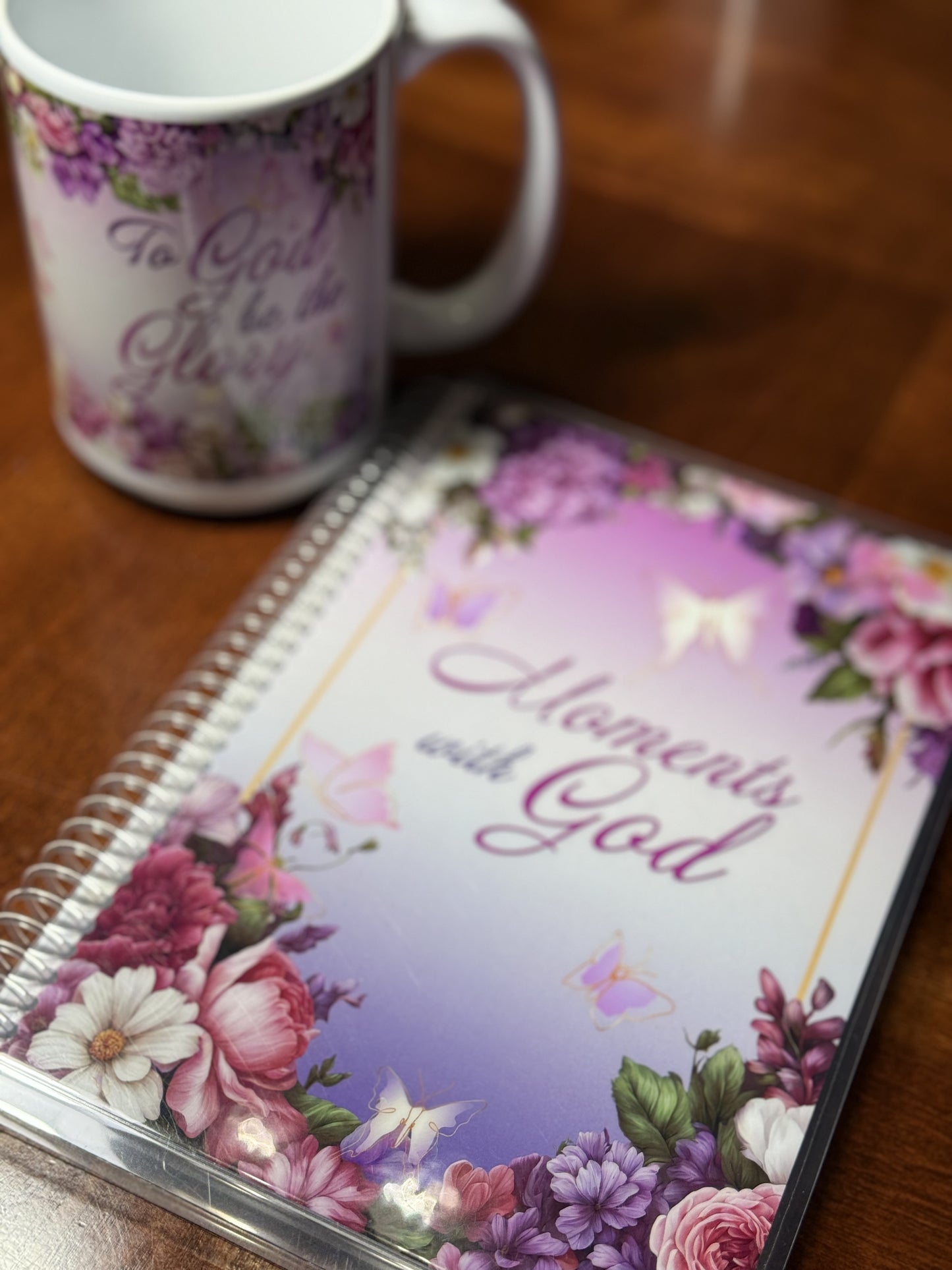 SALE - To God be the Glory Mug 15 oz Ceramic Mug Purple Floral