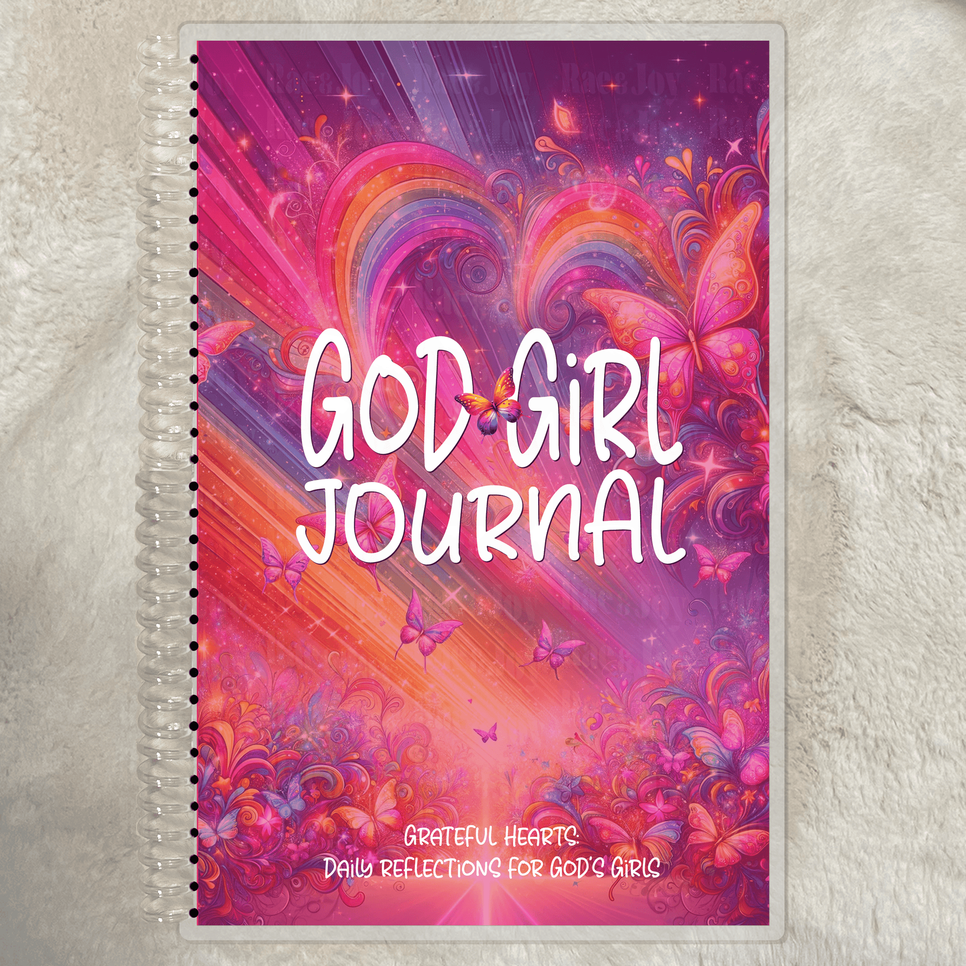 "God Girl" Rainbows and Butterflies Daily Gratitude and Reflections Journal - Rae & Joy Journals, Planners & More