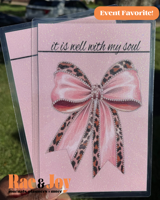 It Is Well With My Soul Glitter Christian Journal for Women | Pink Faith Journal | Rae & Joy