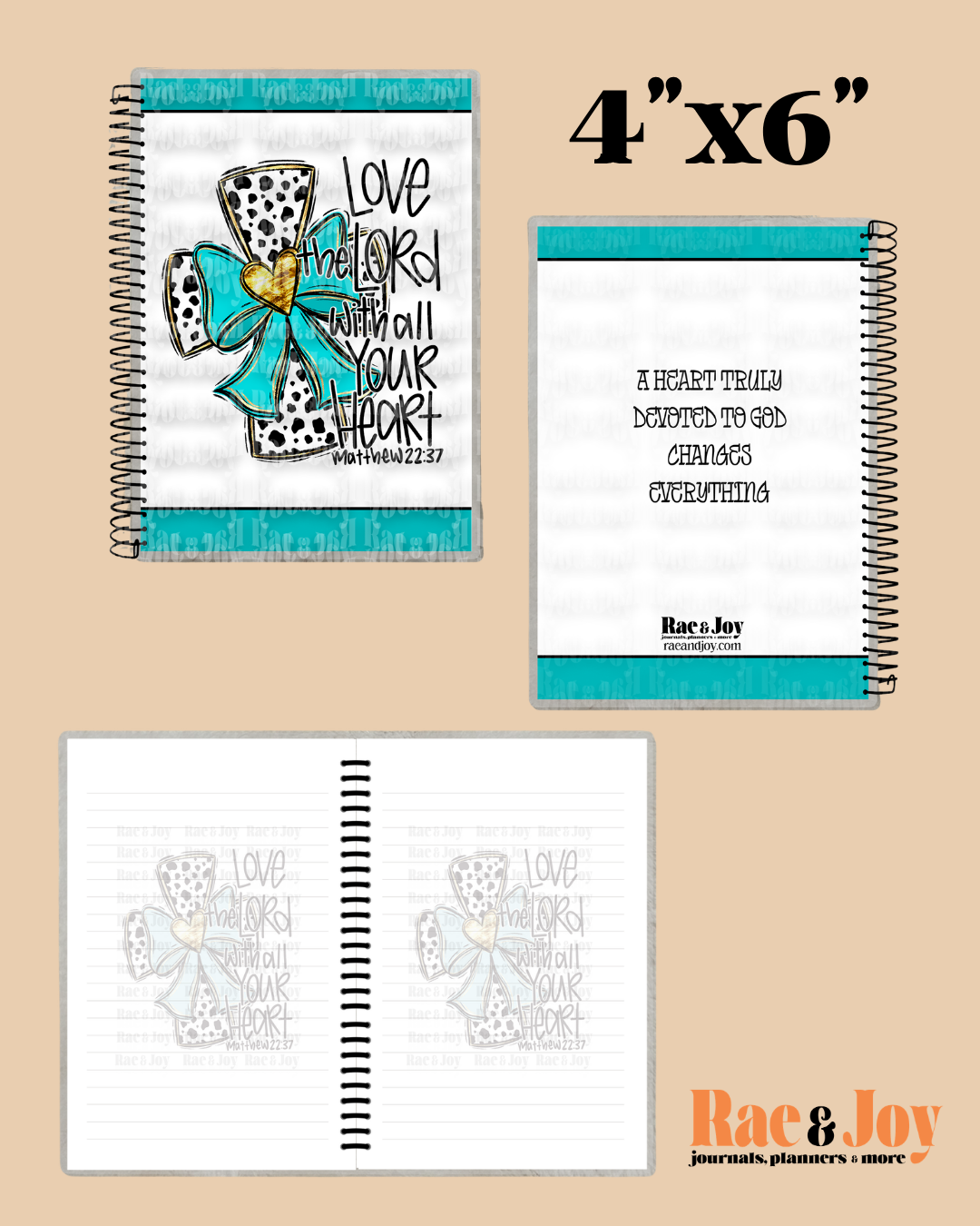 Love the Lord with All Your Heart Christian Journal | Available in 4x6 and 5.5x8.5