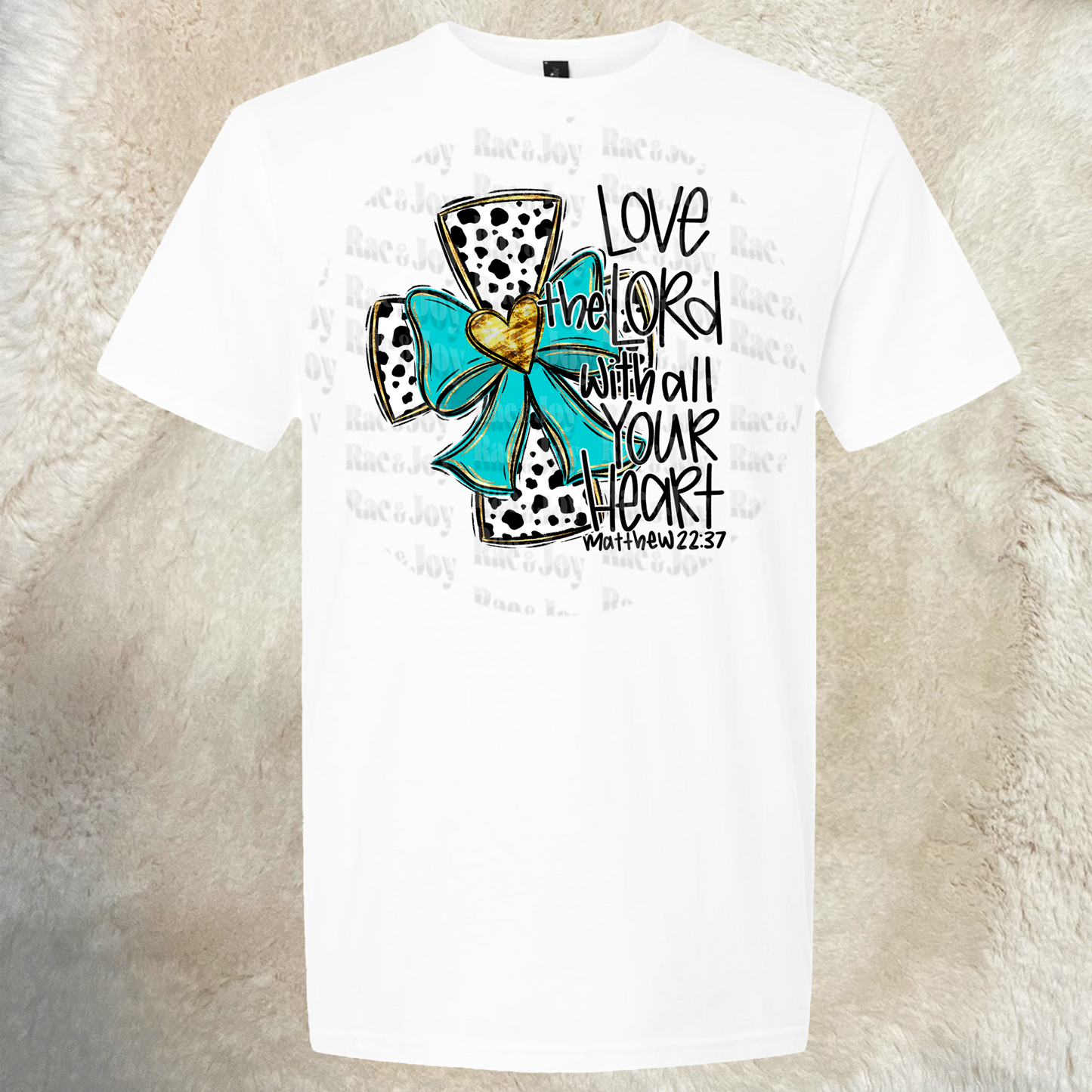 Love the Lord With All Your Heart T-Shirt – Matthew 22:37 Christian Graphic Tee (Softstyle Unisex) White