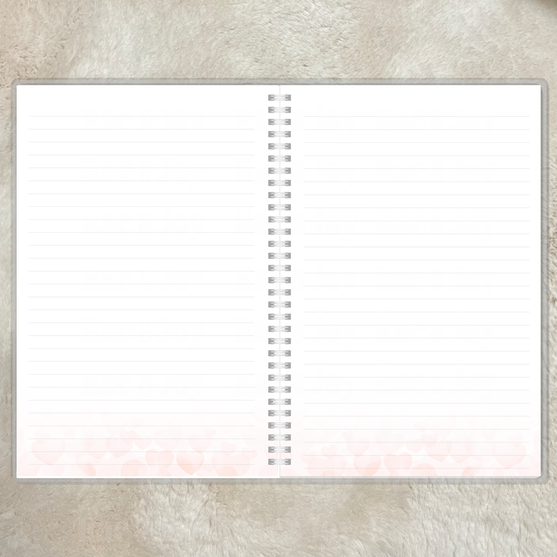 Personalized Love Photo Journal – Custom 9 Picture Heart Collage Keepsake – 5.5x8.5 Lined Notebook