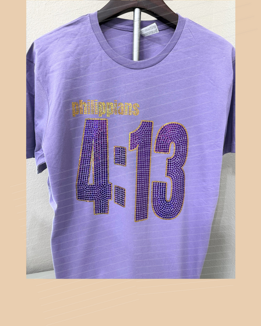 Philippians 4:13 Scripture Sparkle T-Shirt | Christian Faith Tee