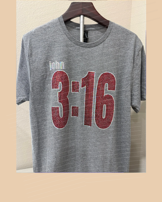 John 3:16 Scripture Sparkle T-Shirt | Christian Faith Tee