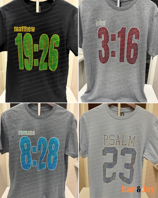 Scripture Sparkle Tees | Ready to Ship
