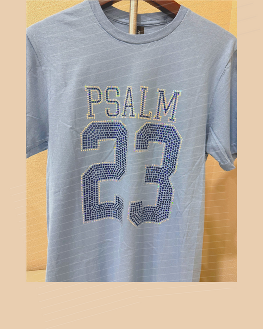 Psalm 23 Scripture Sparkle T-Shirt | Christian Faith Tee
