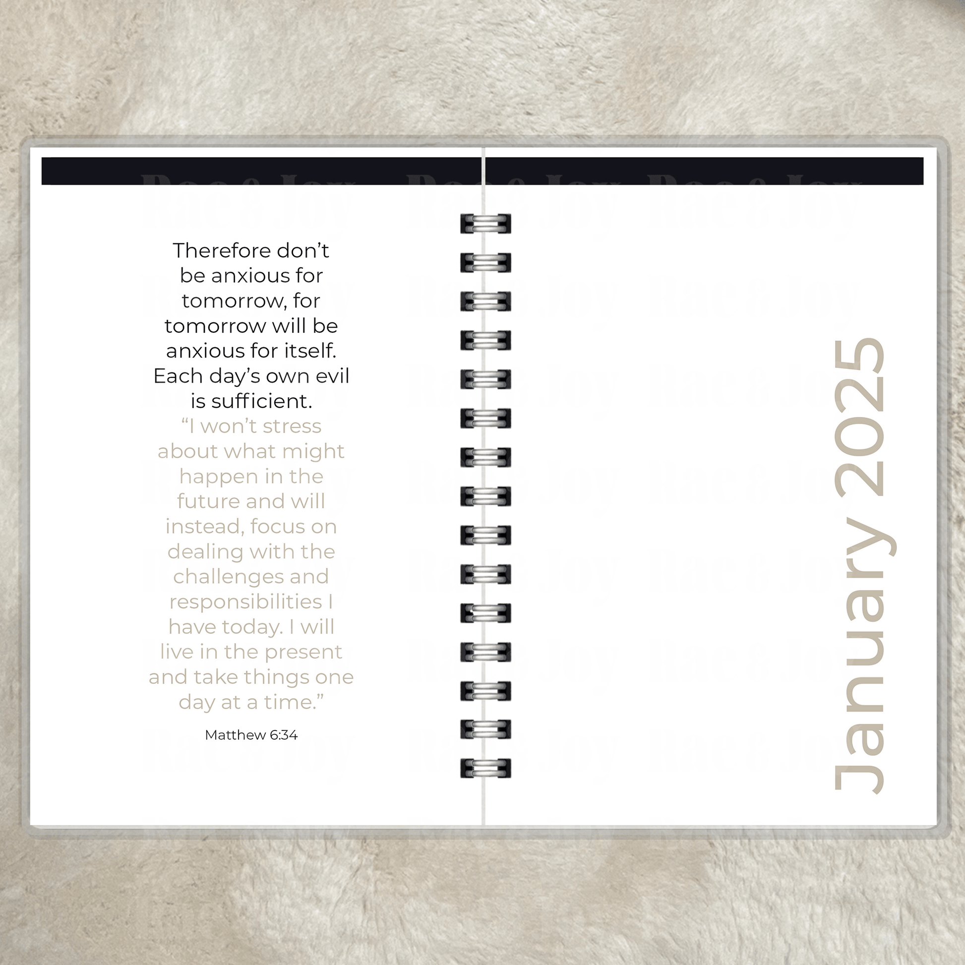 Personalized Mid-Year Planner 2024-2025 - Customizable Cover Options, Monthly Goals & Faith Reflections, Compact 5.5x8.5 - Rae & Joy Journals, Planners & More