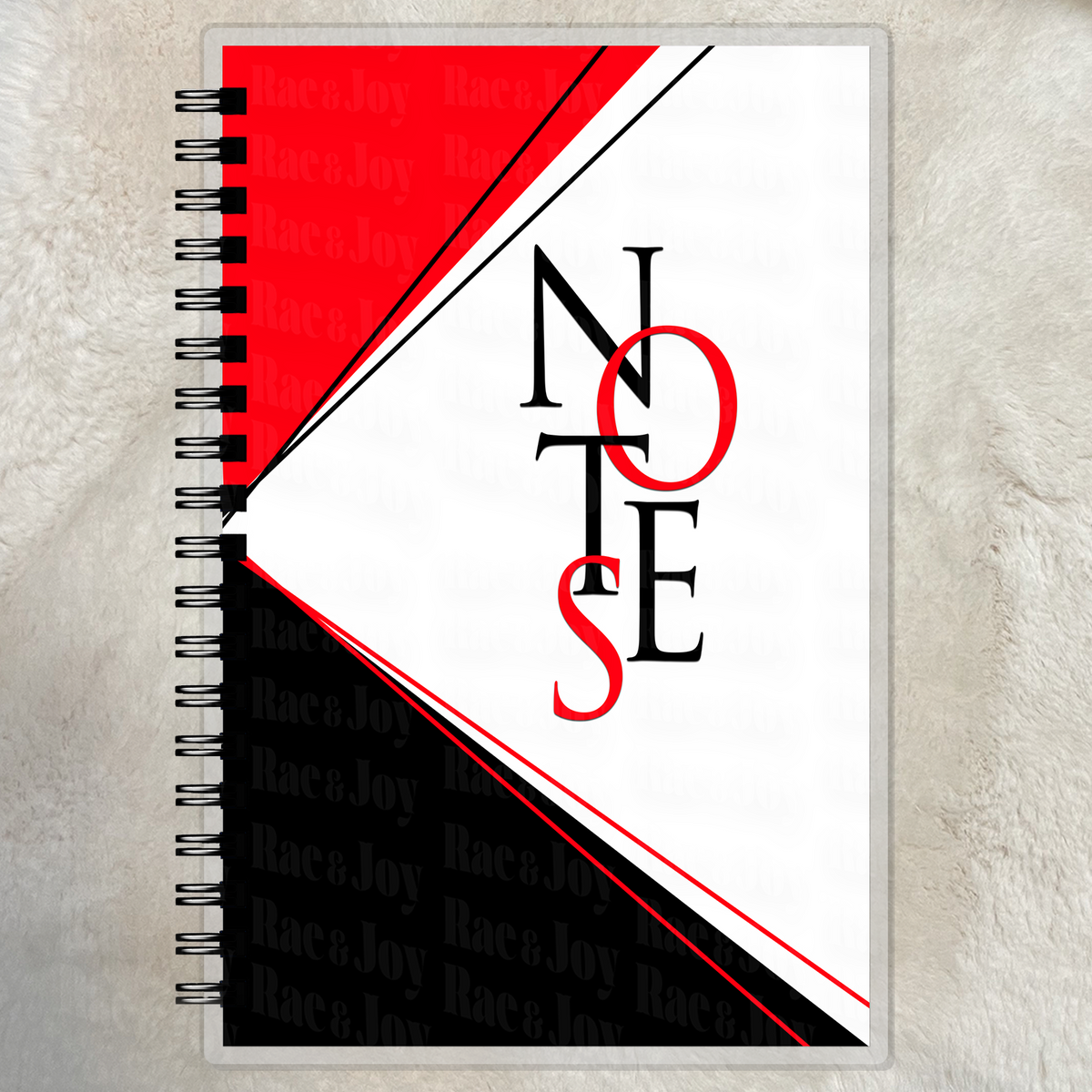 The Color Edit – Lined Notes Journal Black and Red