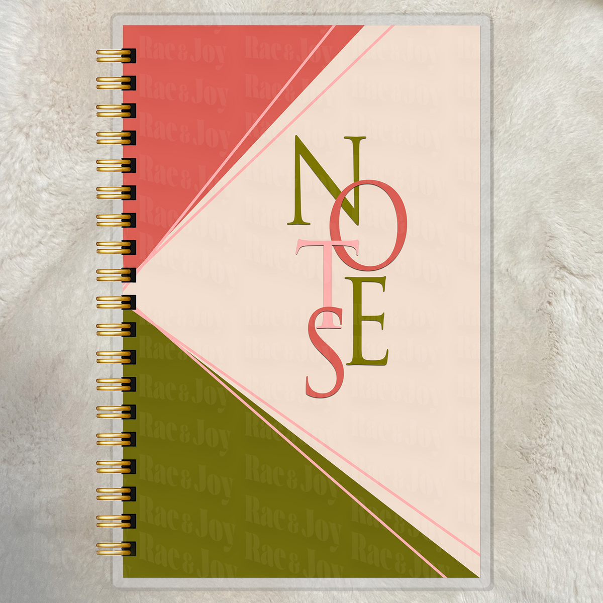 The Color Edit – Lined Notes Journal Mauve and Green