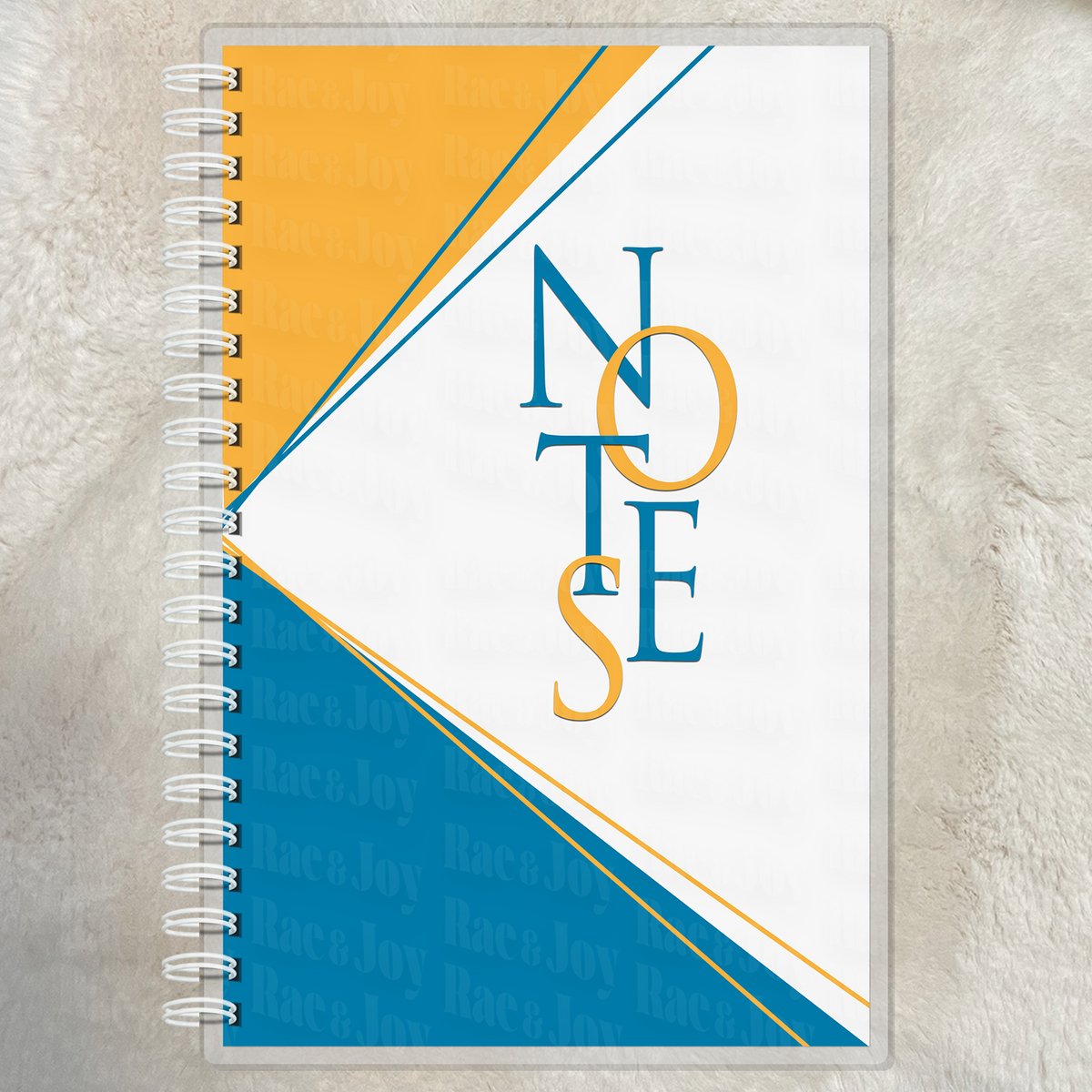 The Color Edit – Lined Notes Journal Medium Blue and Yellow