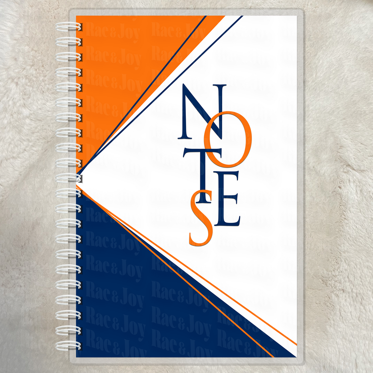 The Color Edit – Lined Notes Journal Orange and Navy