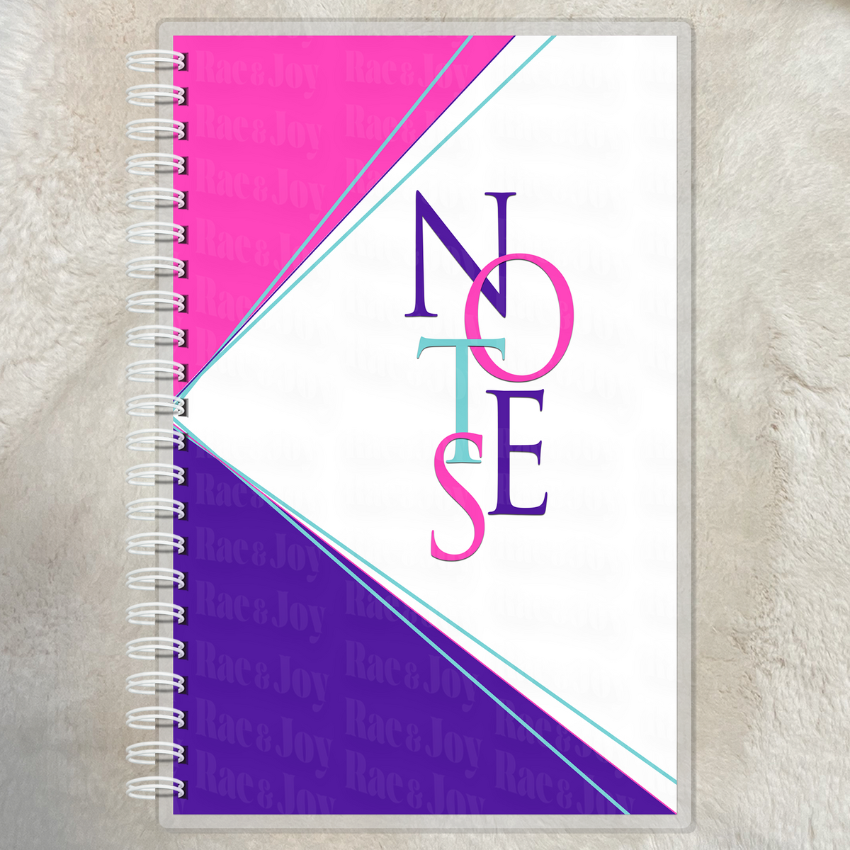 The Color Edit – Lined Notes Journal Pink Teal and Purple
