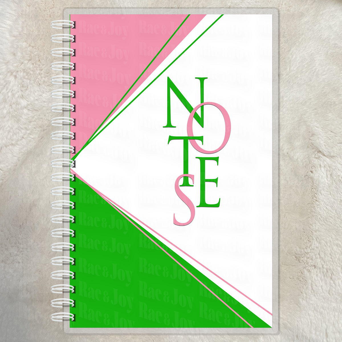 The Color Edit – Lined Notes Journal Pink and Green