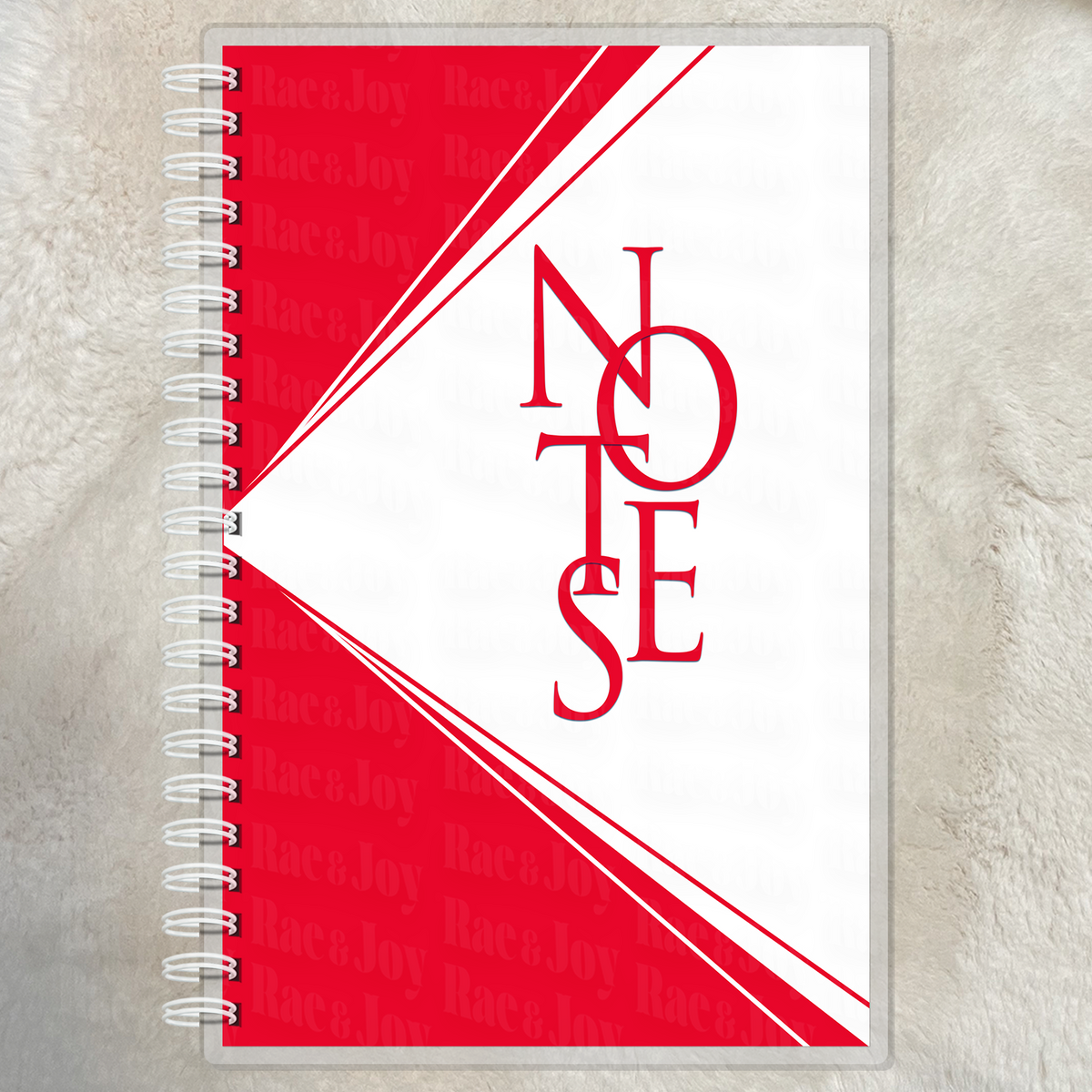 The Color Edit – Lined Notes Journal Red and White