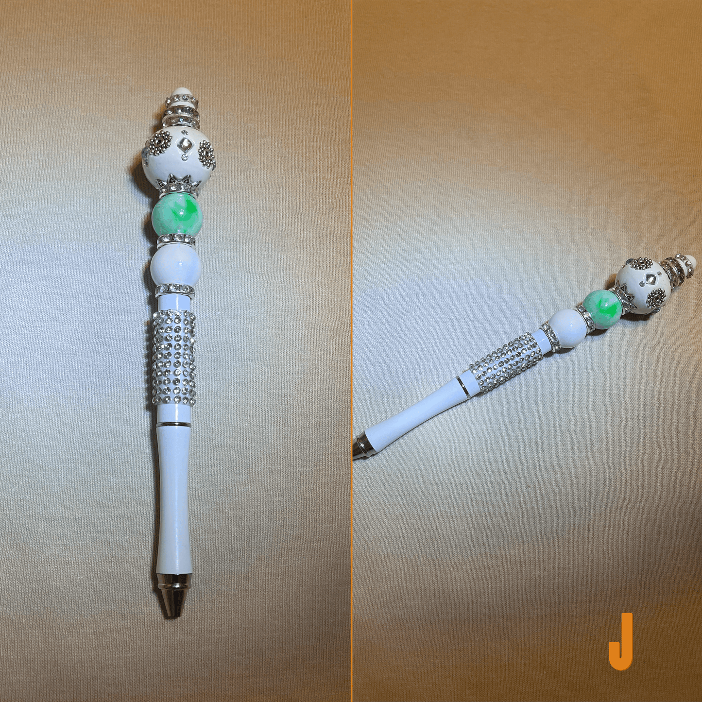 Custom Beaded Pens with Sparkle & Bling - Unique, Handcrafted, Metal Body, Refillable - Rae & Joy Journals, Planners & More