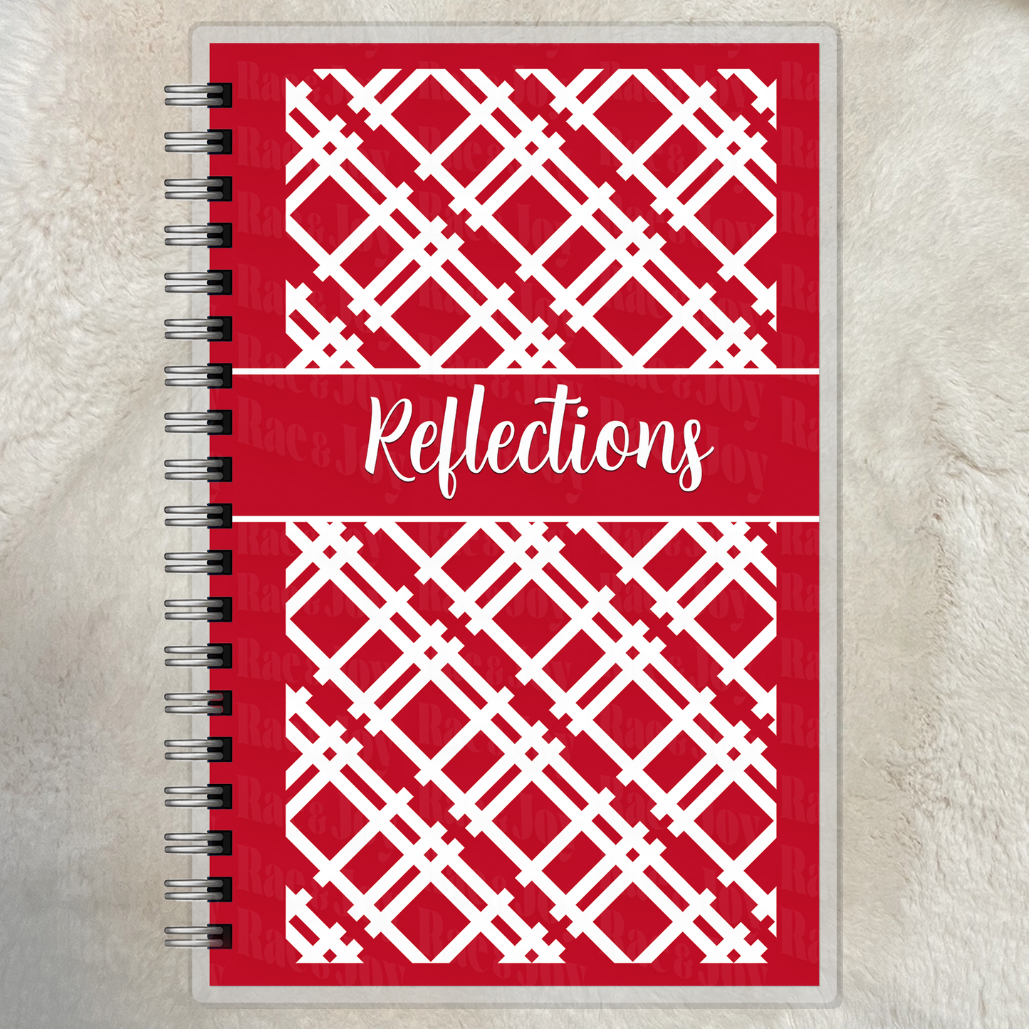 Reflections Personalized Guided Christian Journal for Women | Faith Reflection Journal with Prompts Red White